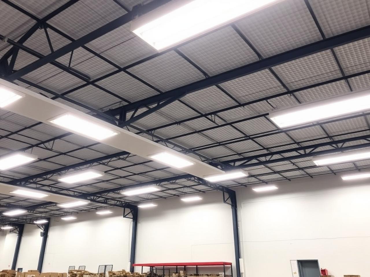 Warehouse LED retrofit — after